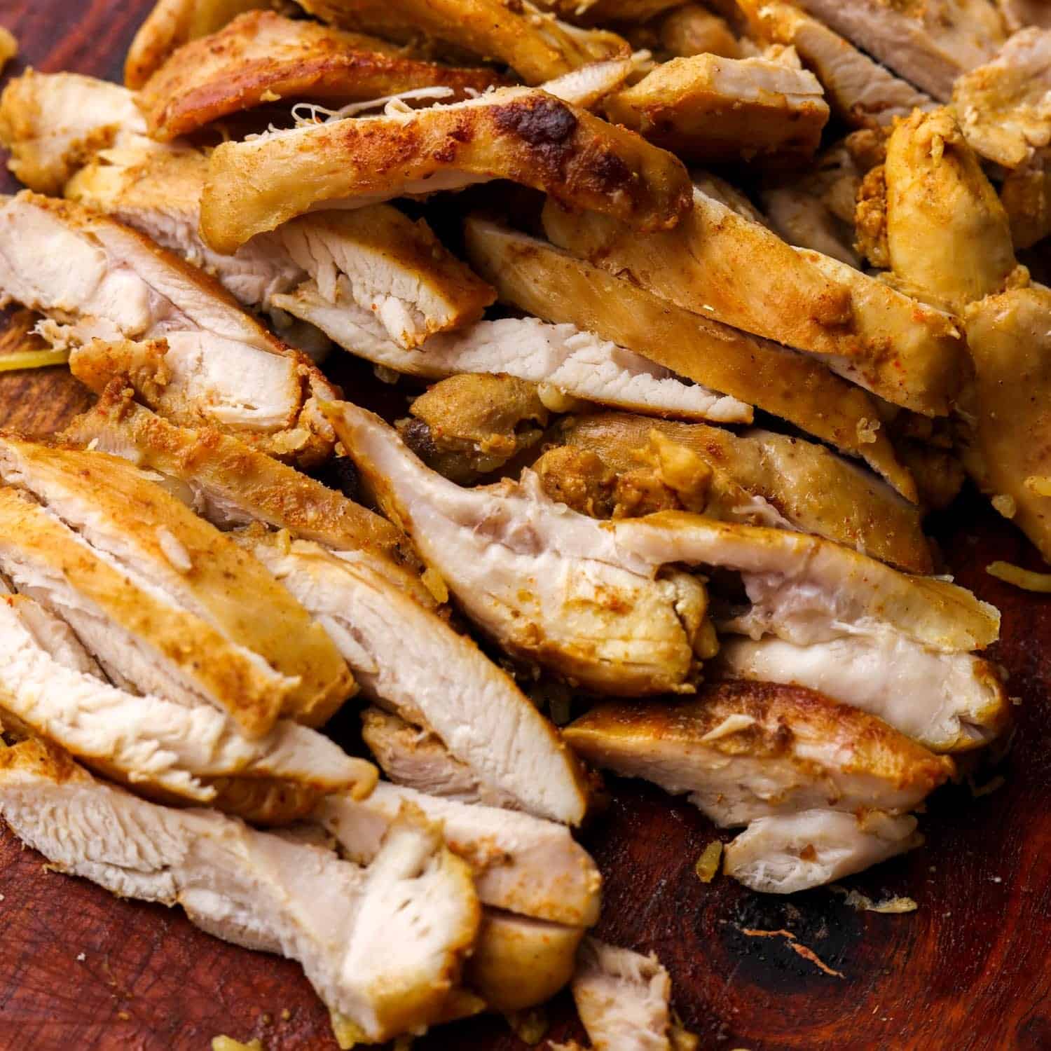 shawarma chicken, sliced thinly. 