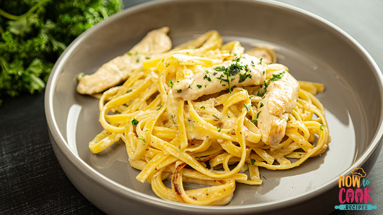 Simple homemade chicken fettuccine alfredo recipe