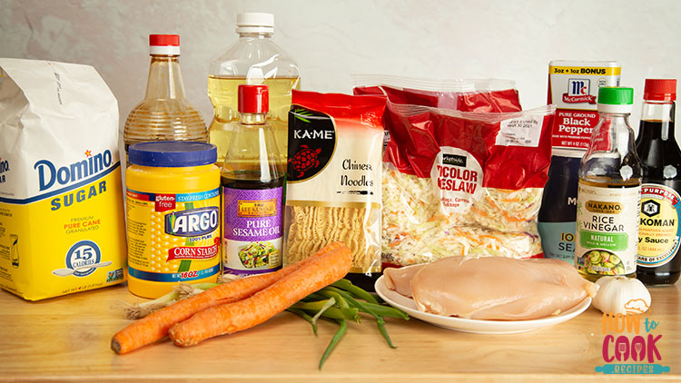 Chow mein ingredients